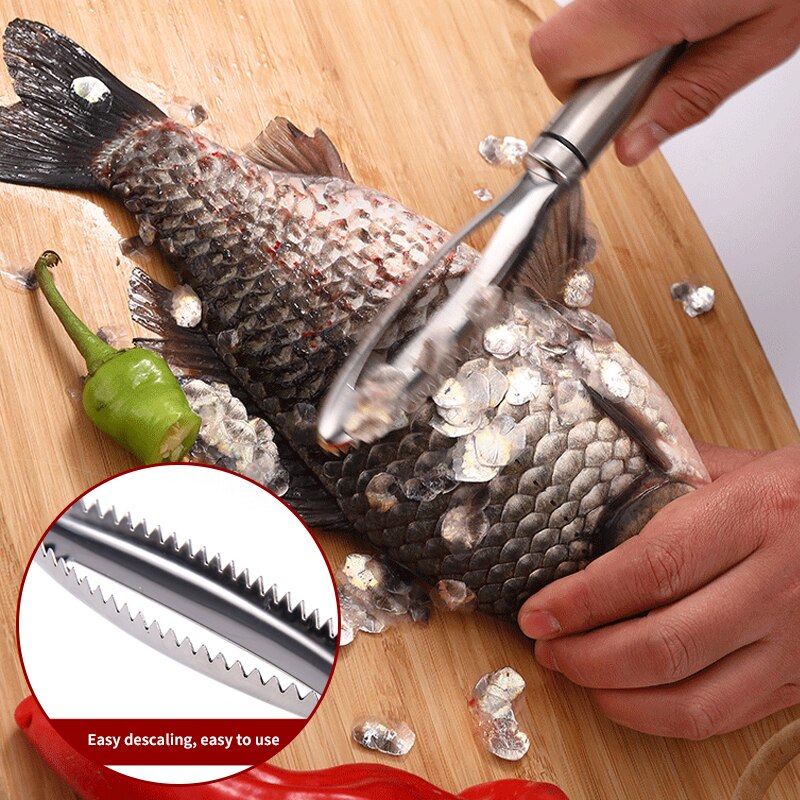 Escamas de peixe inoxidável raspagem raladores rápido remover peixe limpeza descascador raspador peixe osso pinças cozinha ferramenta acessórios gadge