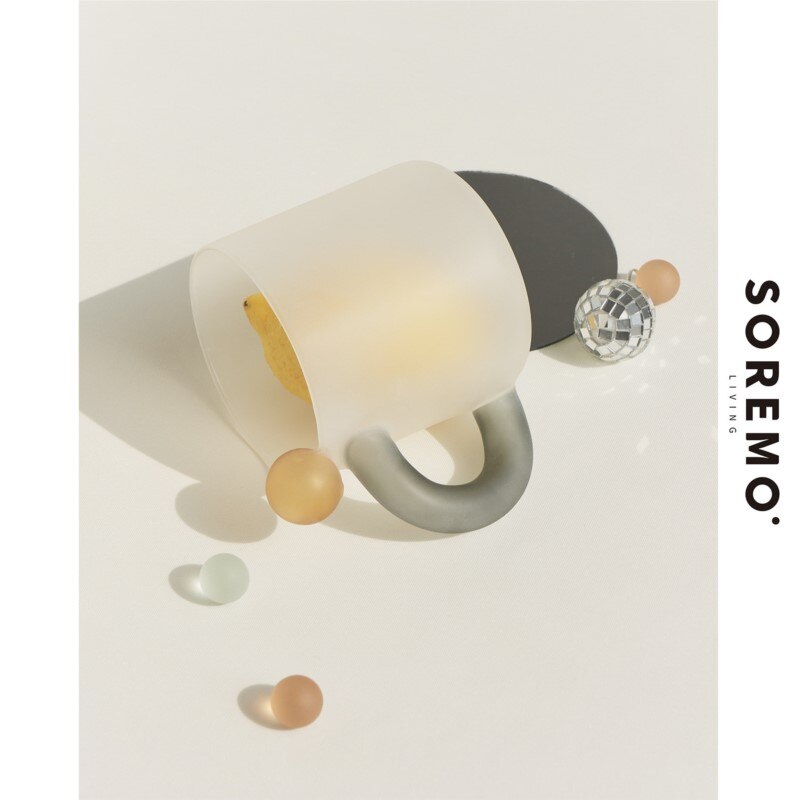 Jelly Beans Fat Mark Cup Glass To Drink Taza Cafe Lovely Ins Manual Color Milk Glass Coffee Cup Lovers