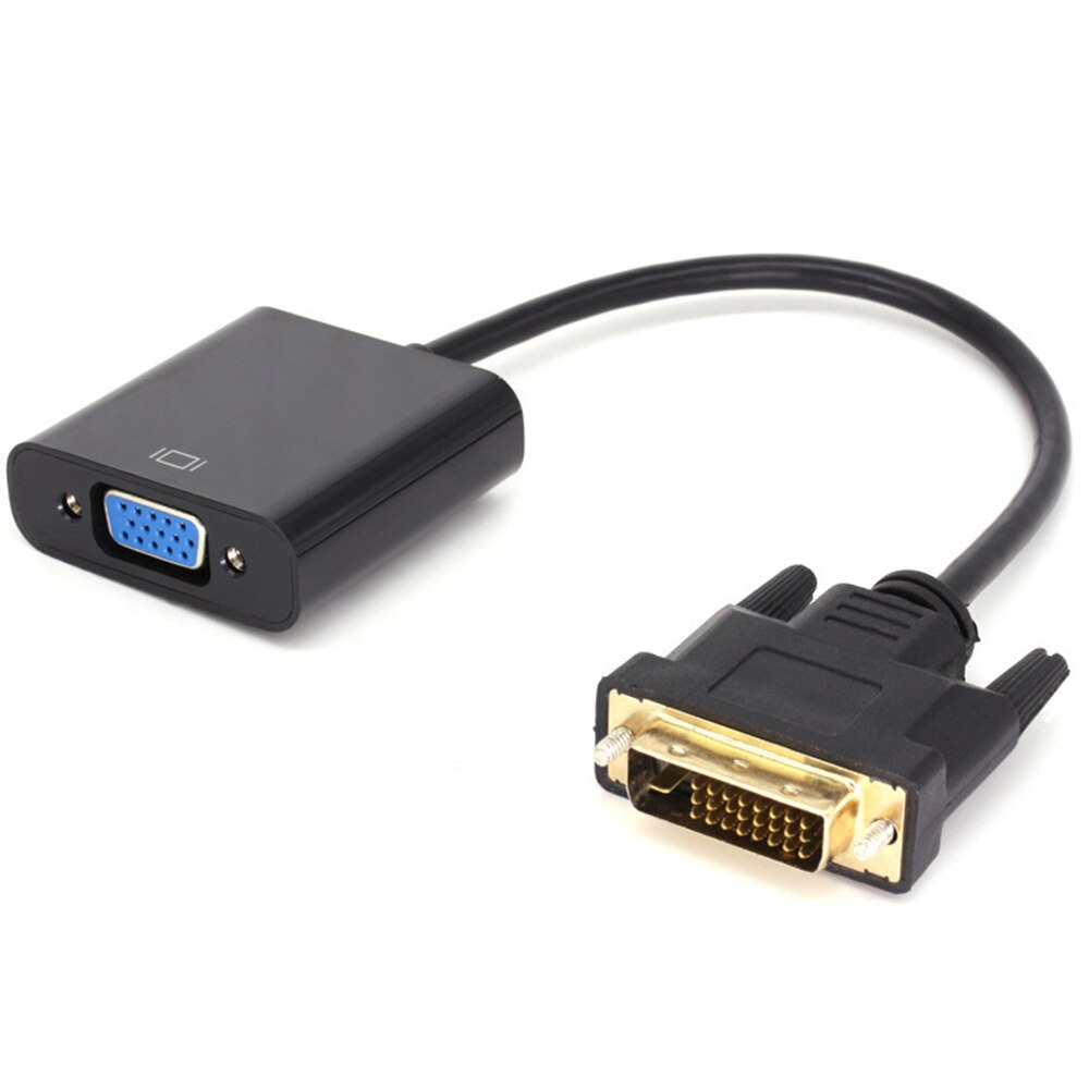 FDBRO 25 Pin DVI Male naar 15 Pin VGA Female Video Converter voor PC Display DVI naar VGA Adapter Kabel 1080P DVI-D naar VGA Kabel 24 + 1