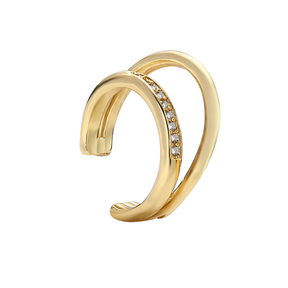 Gold Ear Cuff Cross Clip Earrings For Women Geometric C Shape Micro Pave Zircon Earrings Without Piercing Earcuff: 17