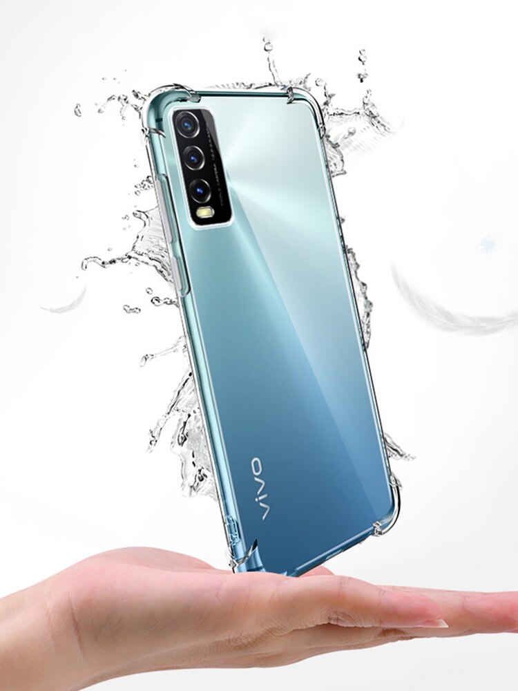 Funda airbag-stoßschutzhülle für vivo  y11s y12s y20 y20a y20g y20i y20s y20sg y30g, weiche, transparente, dünne tpu-silikonhülle