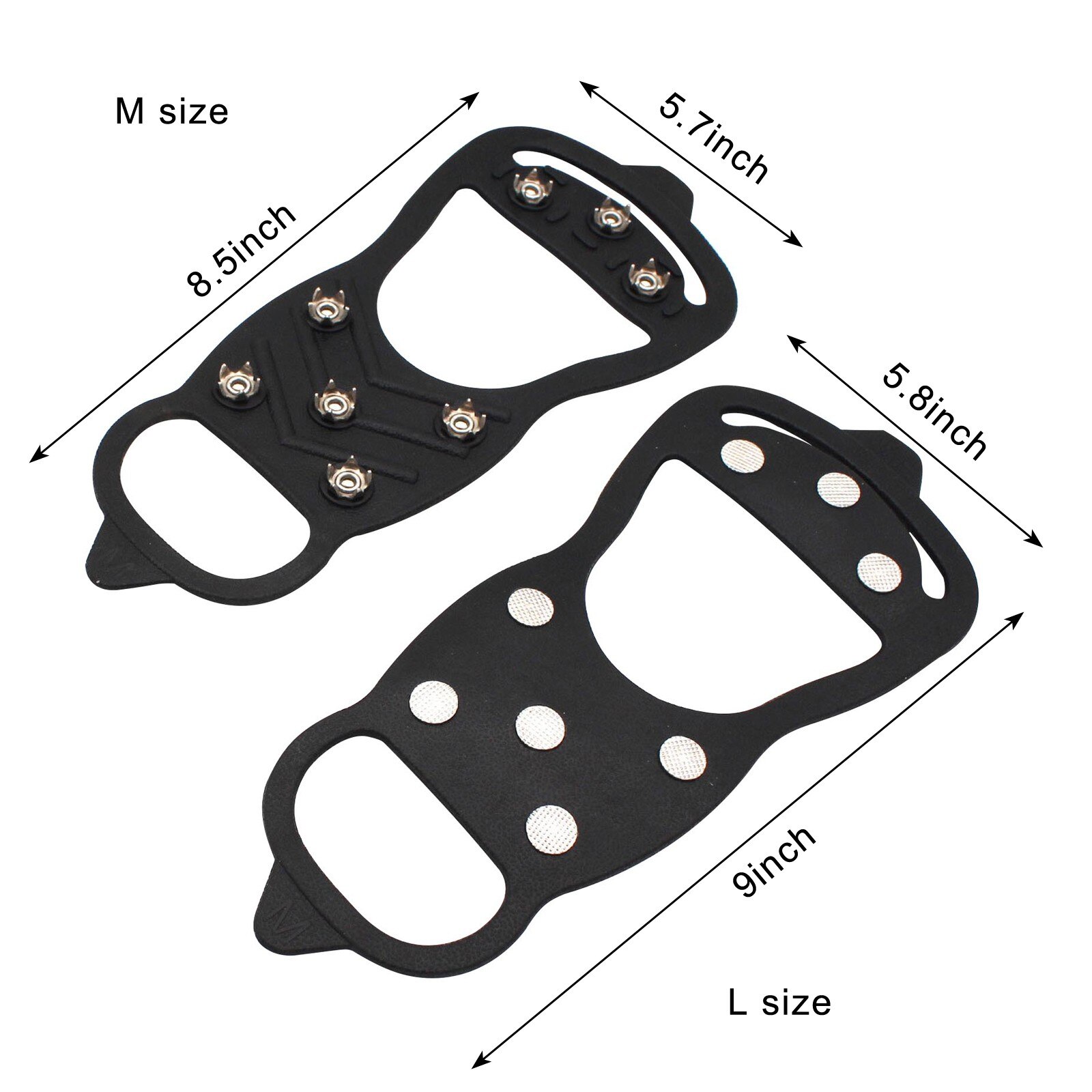 8 Studs Anti-skid Shoe Spikes Crampon Anti-ice On Shoes Slip Grips Traction Cleats Spikes Crampons Ramponi Ice Gripper #30