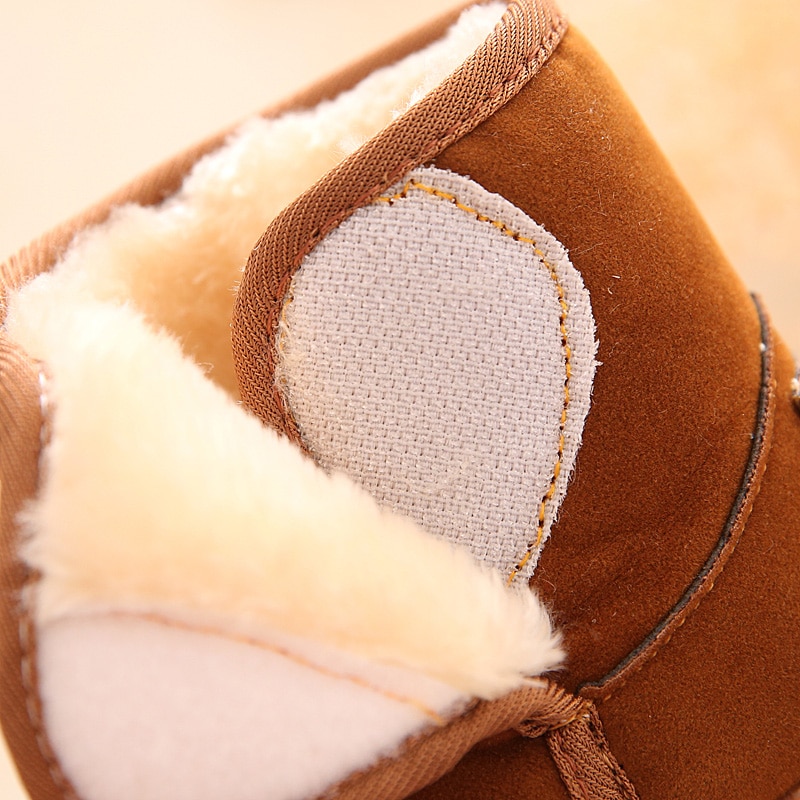 Winter kind sneeuwlaarzen schoenen warme baby meisjes jongens sneeuwlaarzen schoenen flock pluche jongens enkellaarsjes baby kinderschoenen