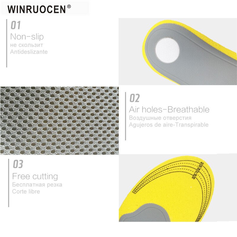 Komfortabel orthotics ortopedisk flat fot innleggssåler bue støtte for menn kvinne sko støtdemping sports innleggssåler pads