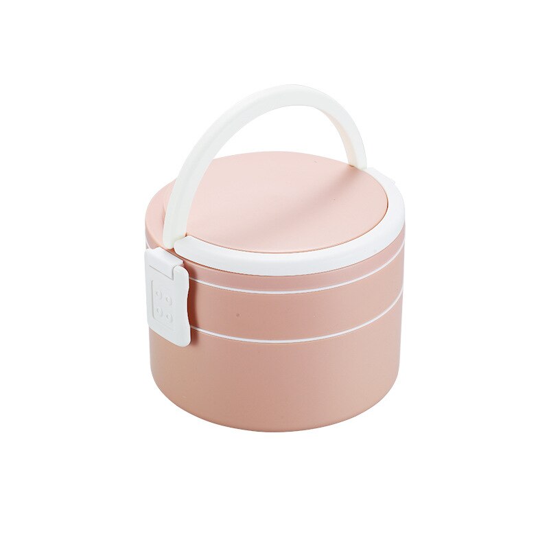1100ml Portable 2 Layer Healthy Lunch Box Food Container Microwave Oven Lunch Bento Boxes With Cutlery Lunchbox: 01