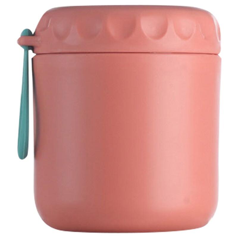 304 Stainless Steel Insulated Lunch Box Soup Holder Portable Food Container For Picnic School Office Handheld Soup Cup Thermos: Red