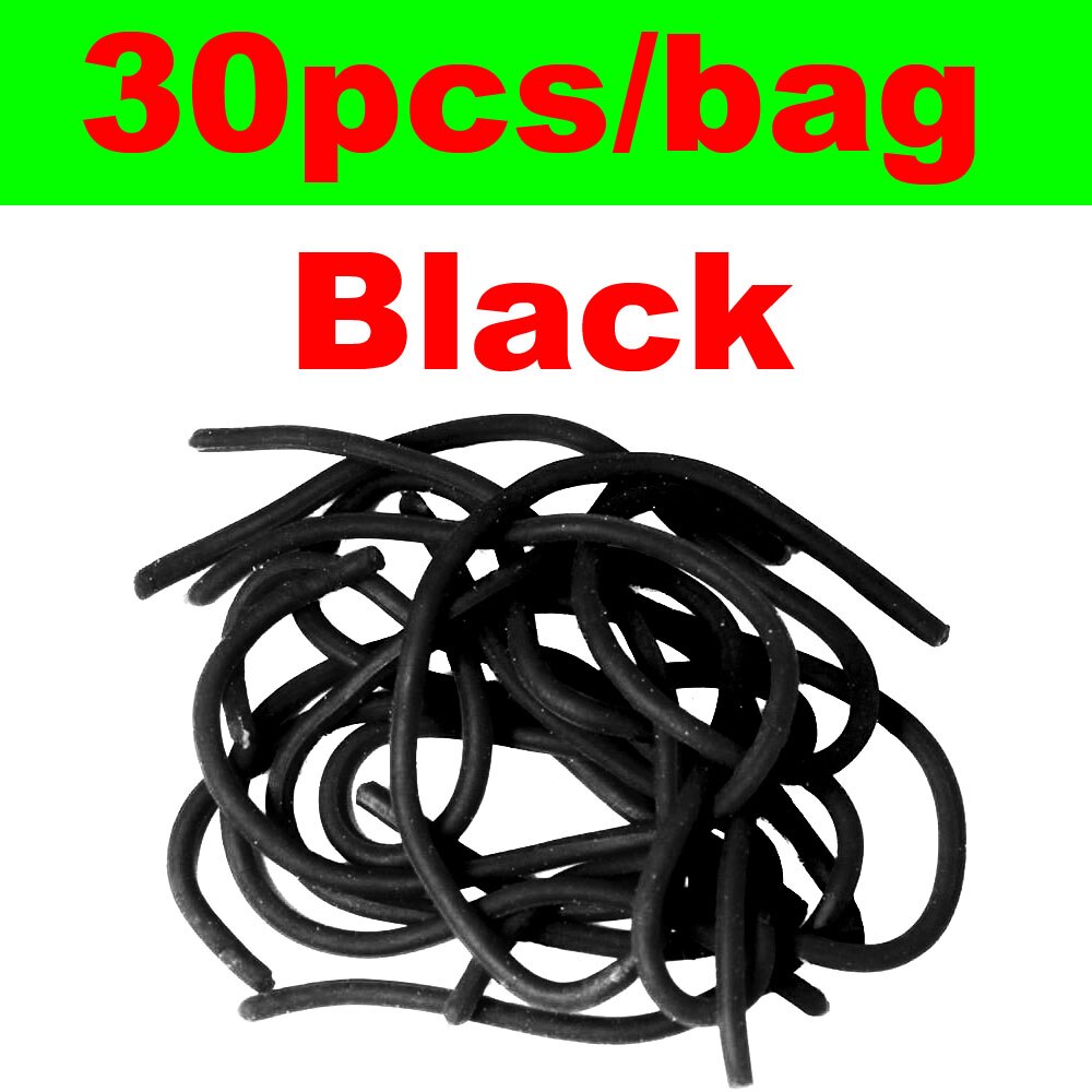 30pcs/Pack Squirmy Worms for Knitting Nymphs, Shrimps, Grubs, San Juan Worms Fly Tying Material Fishing Flies: BLACK