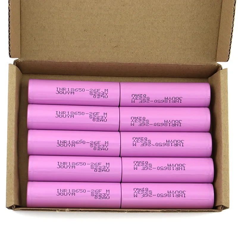 Original 18650 3.7V 2600mAh rechargeable li-ion Battery For ICR18650 26F 2600mAH batteries