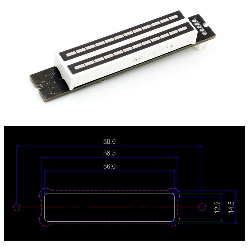 Mini Double 12 Level Indicator Double 12 Level Indicator VU Meter Stereo Amplifier Board Adjustable Light Speed Board DIY Kit