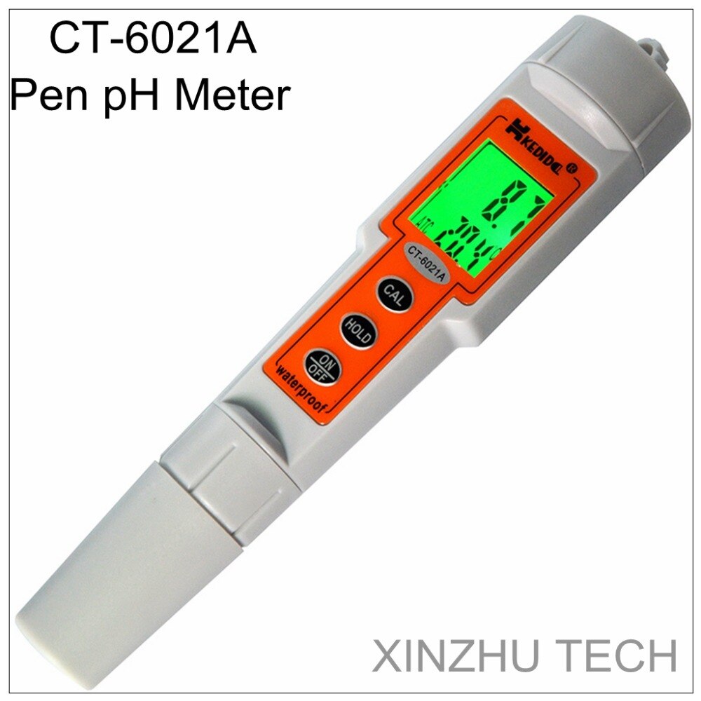 CT-6021A Waterdichte pH Meter Digitale pH Meter Ph Tester Backlight pen draagbare Aquarium Laboratorium Water Checker 0 tot 14.00 pH