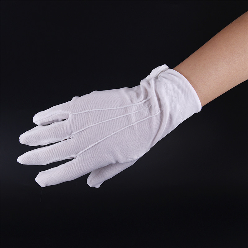 1Pair White Formal Gloves White Honor Guard Parade Santa Women Men Inspection