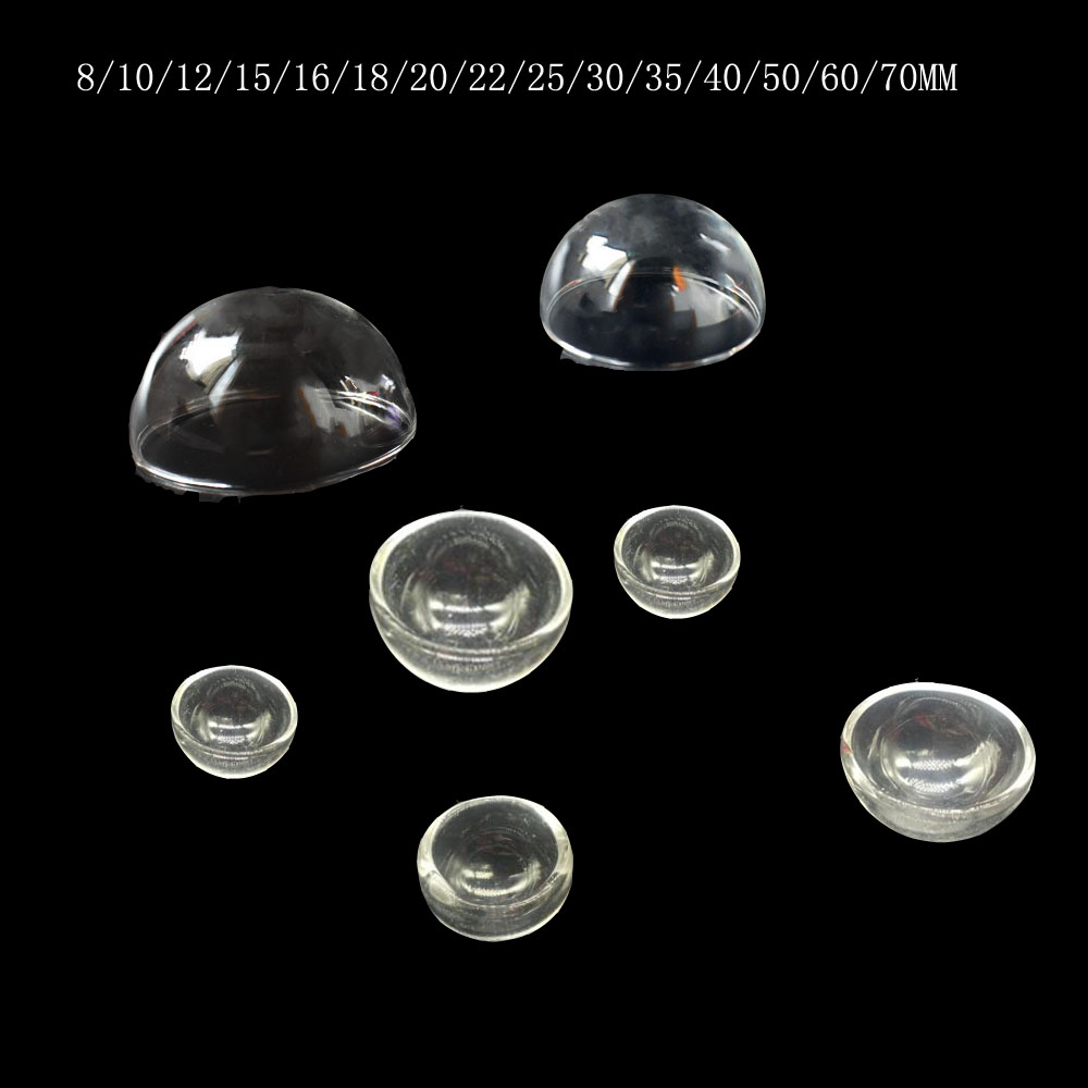10 pièces hémisphère verre breton couvercle, bricolage clair demi-rond bouteille verre globe bulle verre fiole pendentif 8-70mm