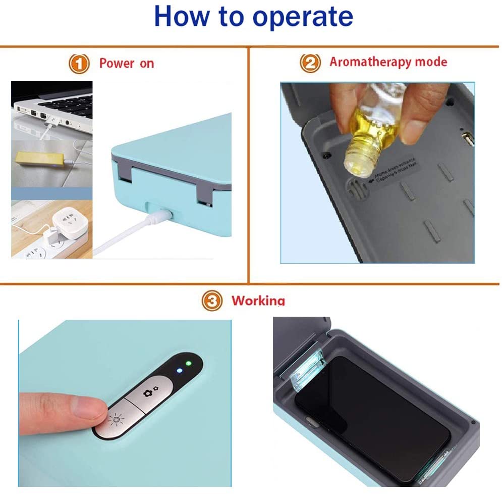 Uv Mobiele Telefoon Sanitizer, Uv Licht Telefoon Reiniger Met Usb Opladen Voor Ios Android Mobiele Telefoon Tandenborstel Sieraden Horloge