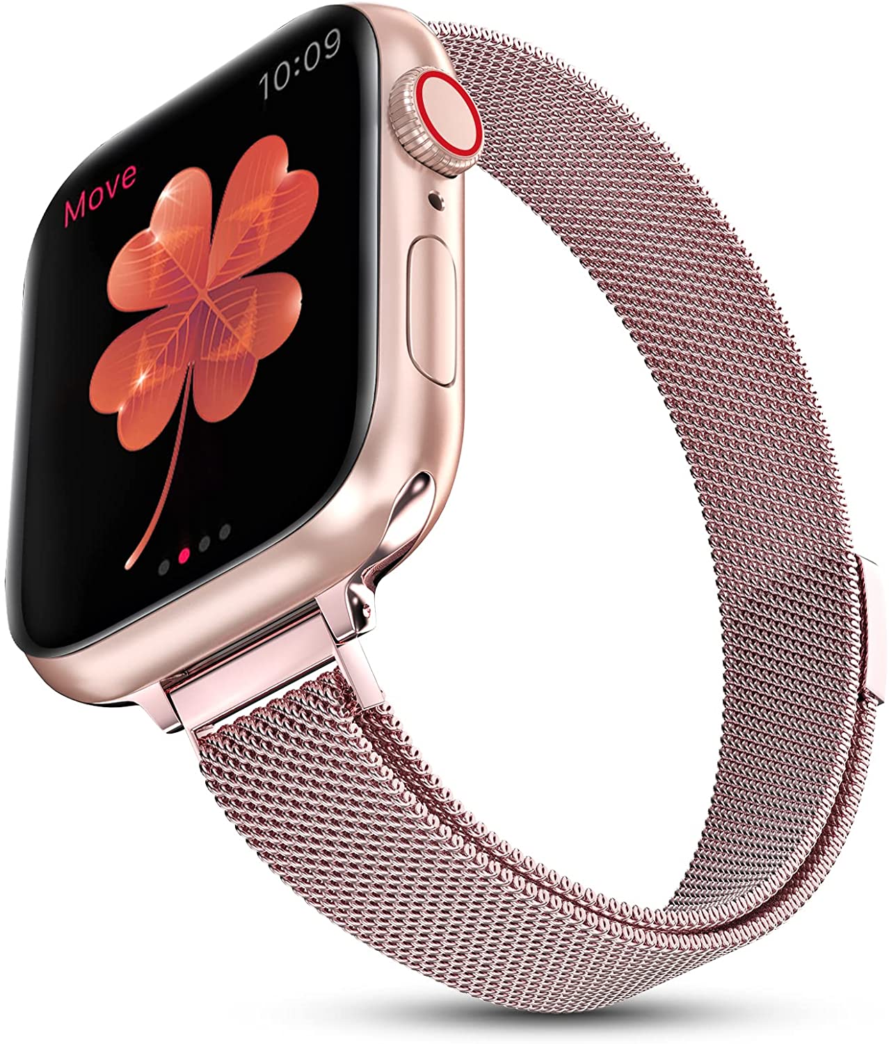 Milanesiskt öglearmband för apple watch-band 40mm 44mm 41mm 45mm 42mm 49mm 38mm slimt armband iwatch-serien 3 5 4 6 se 7 8 ultra 2 9: Blekviolett / 22mm