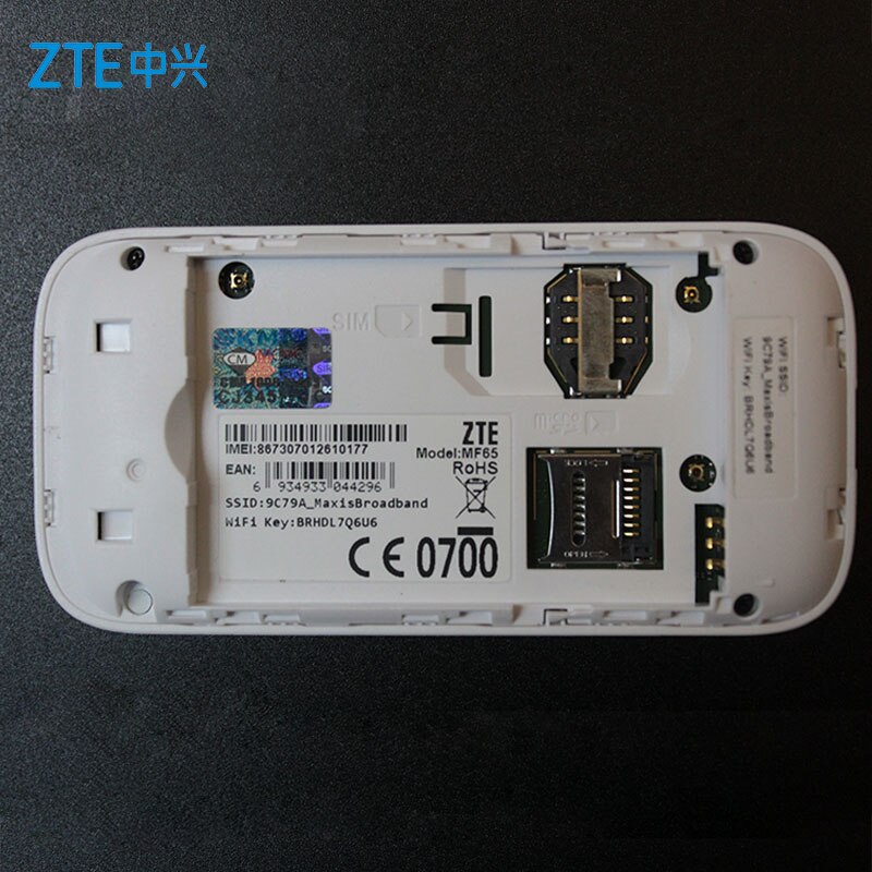 Unlocked ZTE MF65 POCKET WIFI 3G Mobile Hotspot HSPA+ DL 21.6Mbps wireless router PK MF60 MF61 MF62