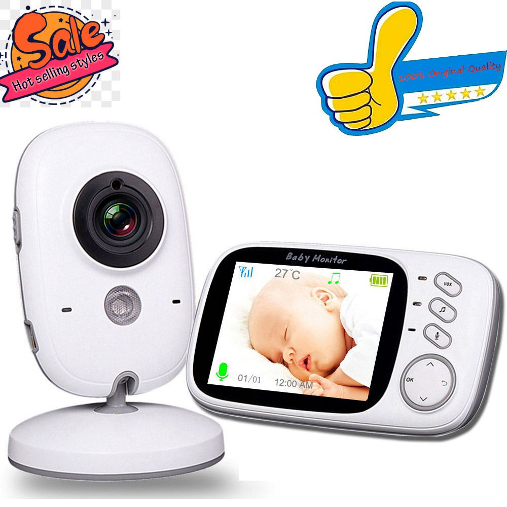 Originele 3.2 Inch Babyfoon Draadloze Wifi Ip Camera 1080P Baby Camera Nachtzicht Temperatuur Monitor