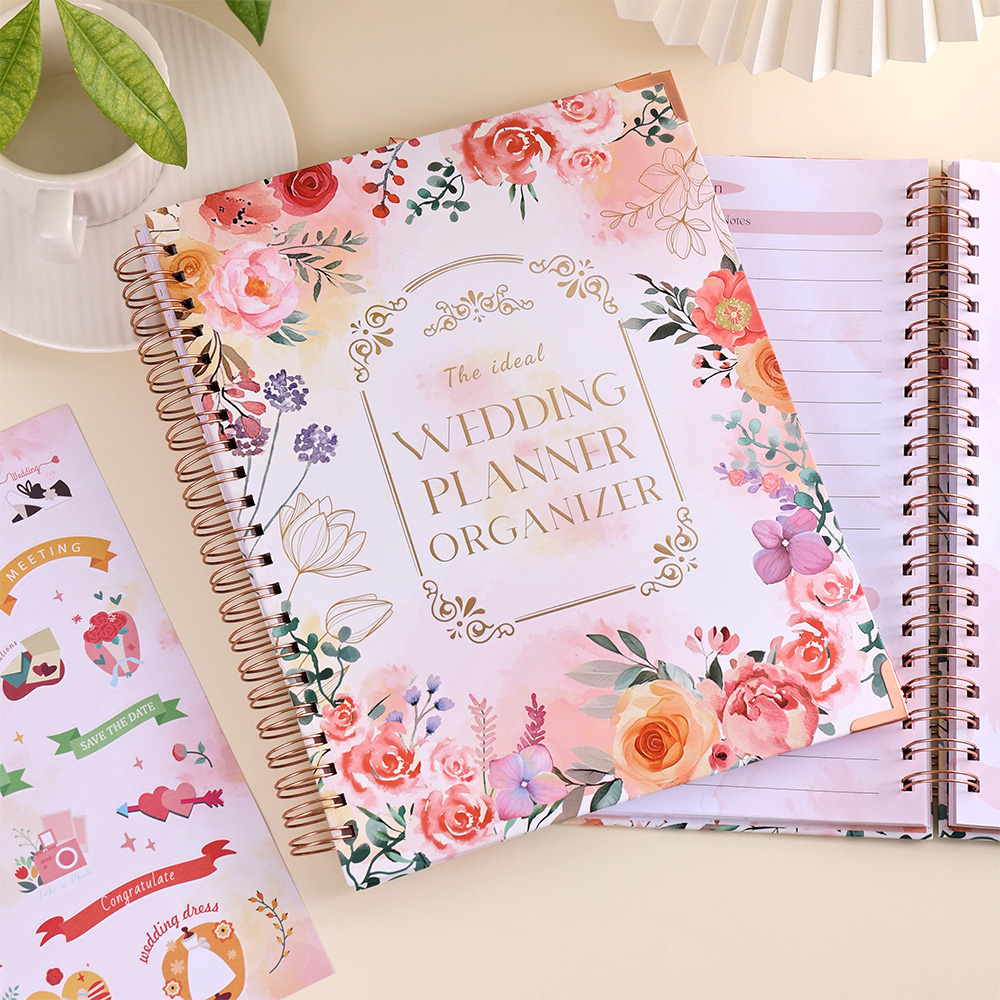 132 páginas seu dia perfeito planejador de casamento para noiva diário de planejamento de casamento e organizador planejador incluído dicas de orçamento de casamento