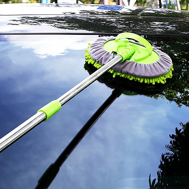 2 In1 Adjustable Telescopic Soft Car Wash Brush Care Mop For Washing Your Car Truck RV Car Care Maintenance Accessories: Default Title