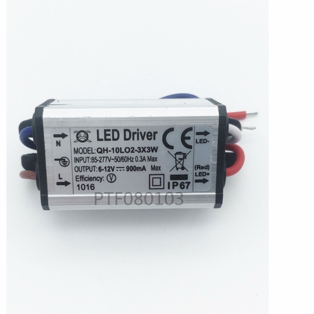 1 stks Waterdichte Voeding AC 110 220 V LED Driver 2-3x3W 10 W 900mA voor 10 w High power led chip licht