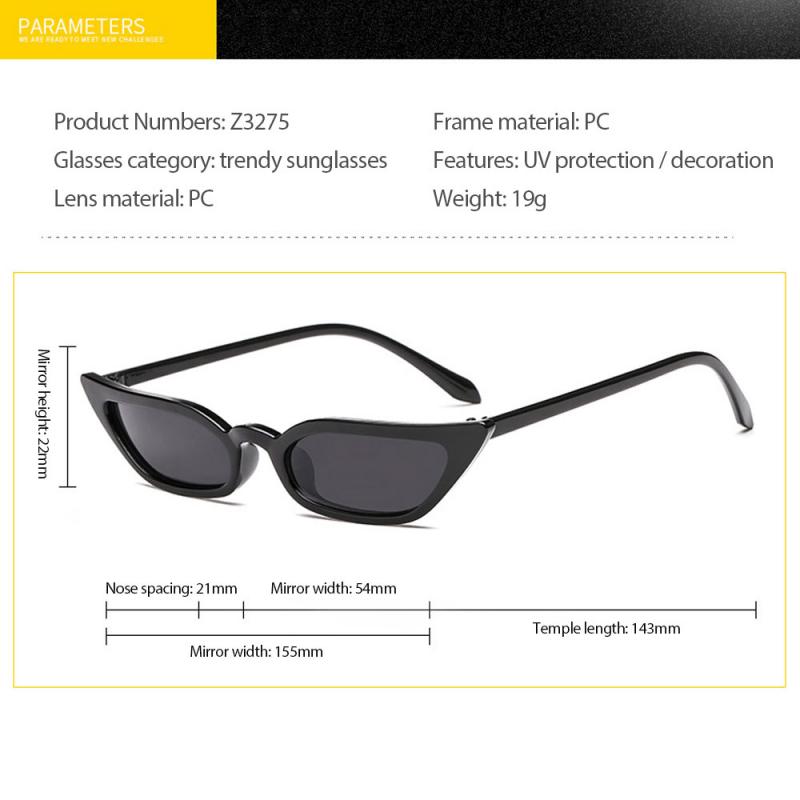 Motorfiets Zonnebril Uv Bescherming Cat &#39;S Eye Zonnebril Mode Zonnebrandcrème Bril Persoonlijkheid Scherpe Hoek Eyewear Levert