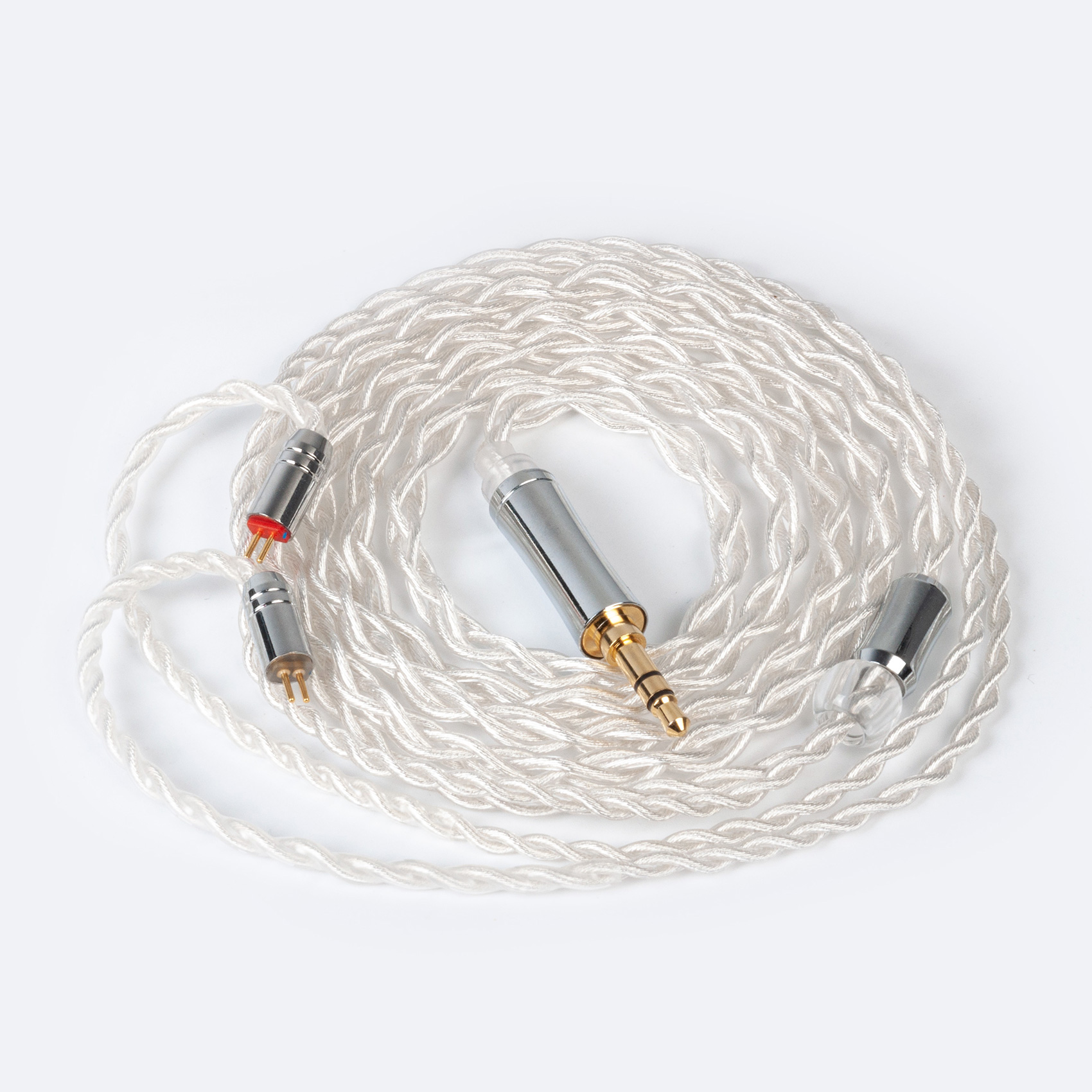 TRI Through 4 Core High purity 5N Single Crystal Copper winding cable 2pin/MMCX/QDC/TFZ with 2.5/3.5/4.4 Connector KS2