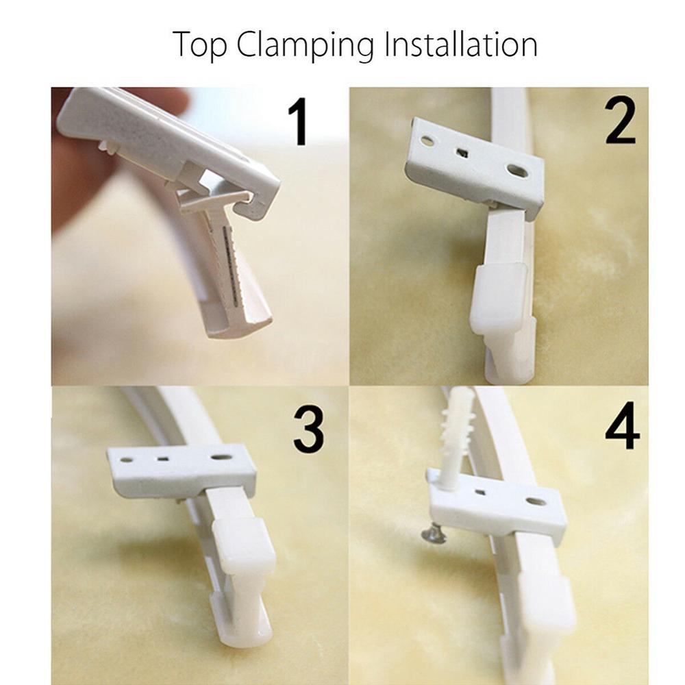 Curved/Straight Track Curtain Rail Plastic Cuttable Bendable Flat Curved Track Curtain Hook Window Single Track Pole Accessory