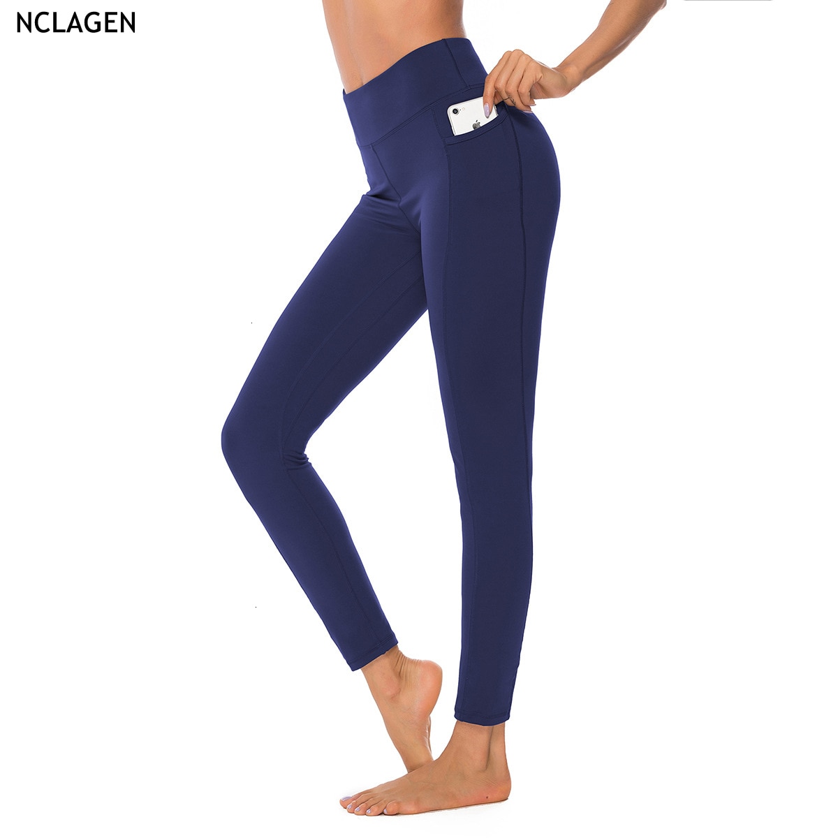 sport yoga leggings women high waist fitness pants gym Pocket Elastic Squat Proof Tights Quick Dry Breathable sportswear NCLAGEN