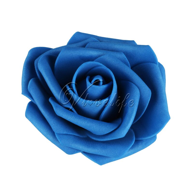 100 Stuks Pe Foam Rose Bloem Hoofd 7Cm Kunstmatige Rose Bloemen Boeket Handgemaakte Bruiloft Woondecoratie Feestelijke & Party plakboek: royal blue