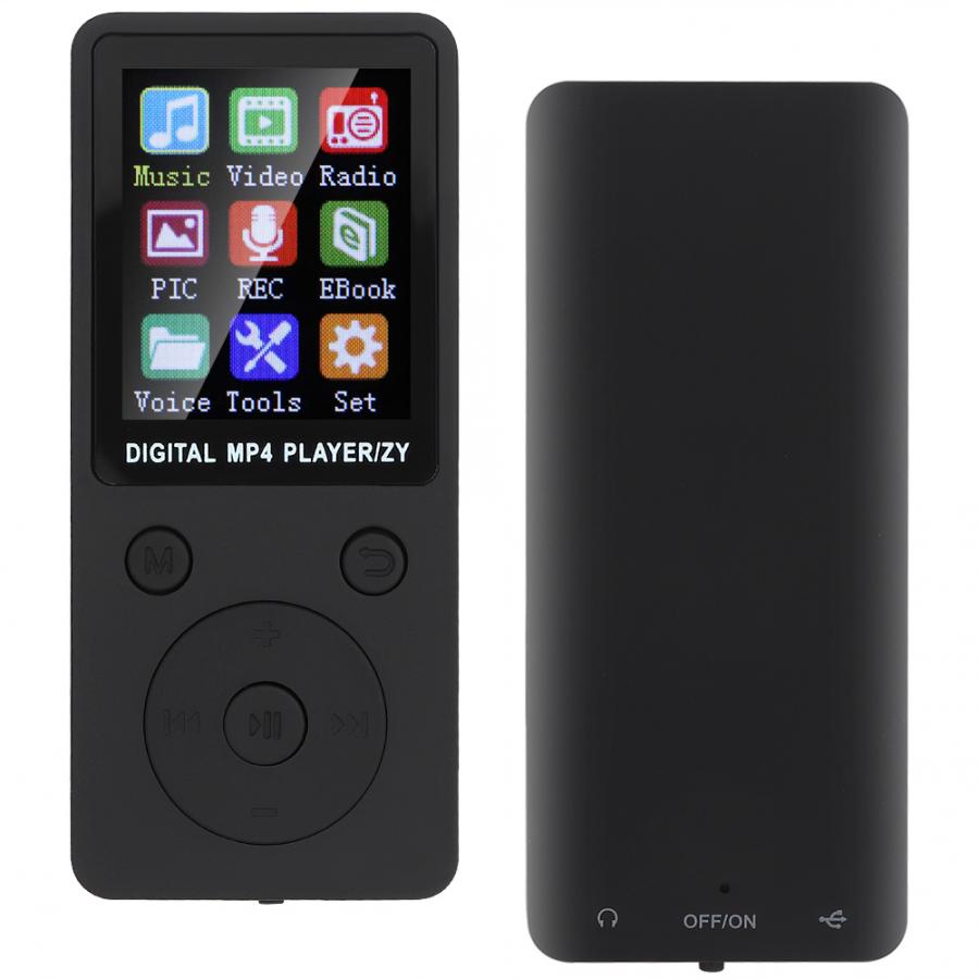 Lettore musicale MP3 MP4 leggero con schermo Mini lettore portatile ultrasottile tipo di pulsante regolabile: Black / No memory