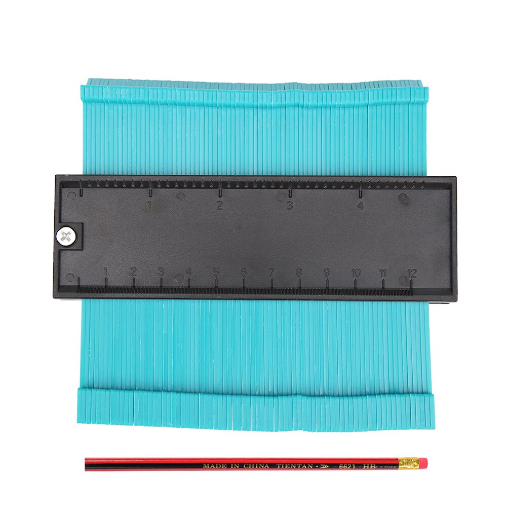 Tiling Skirting Laminate Profile Template 10/5 inch Widened Profile Contour Gauge Woodworking Gadget Depth Measurement: Green C