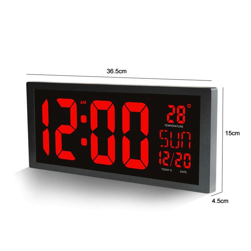 Electronic LED Wall Clock Large Screen Clocks With Calendar Thermometer Week Electronic Digital Wall Desk Clock for Home Decor