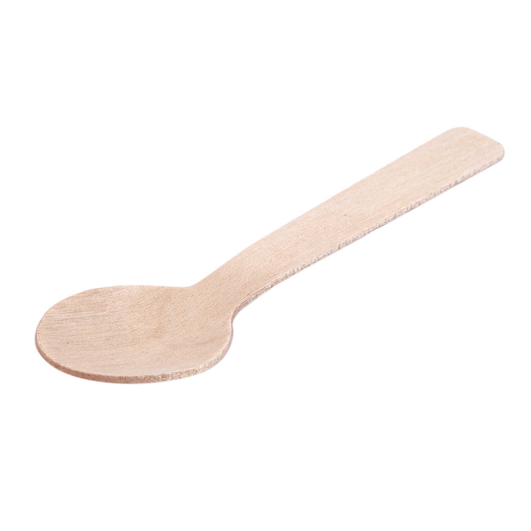 VELIF-200Pcs Disposable Wooden Spoon Mini Ice Cream Spoon Wood Western Dessert Scoop Wedding Party Tableware