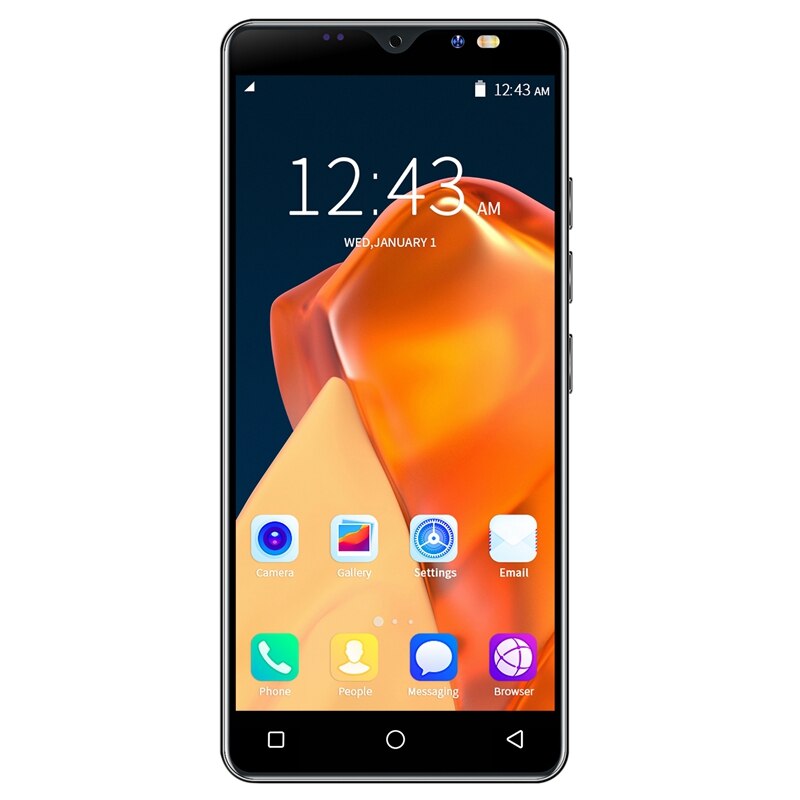 Note10 5.0 Inch Smartphone MTK6572 Dual Core 512Mb + 4Gb Rom Dual Sim Dual Standby Android 4.4 Mobiele telefoon Eu Plug: black