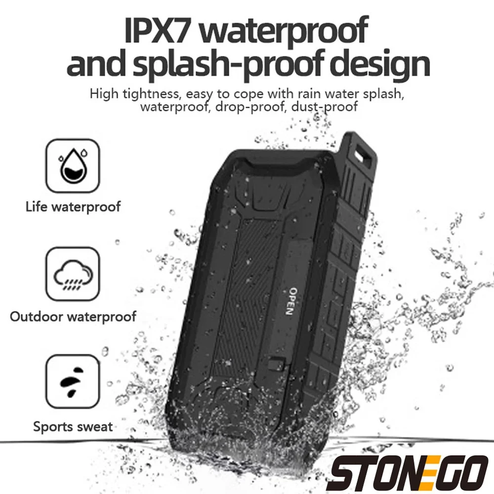 Przenośny głośnik Bluetooth na zewnątrz Subwoofer o dużej mocy Wodoodporny bezprzewodowy odtwarzacz muzyczny Obsługa karty AUX TF