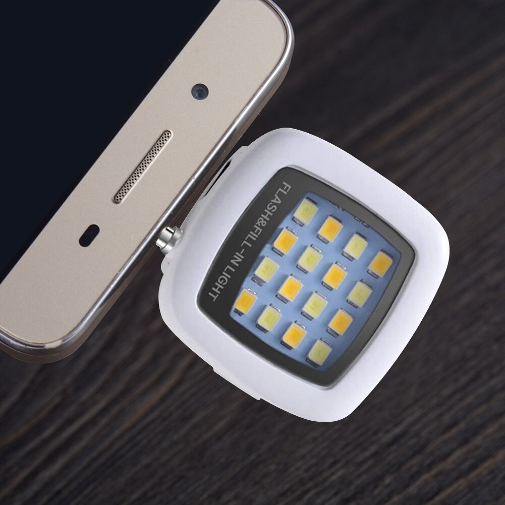 Universal- Android LED-Blitz Licht Selfie Lampe Beleuchtung Füllen Taschenlampe Kamera Nacht Für IPhone Samsung praktisch Objektiv