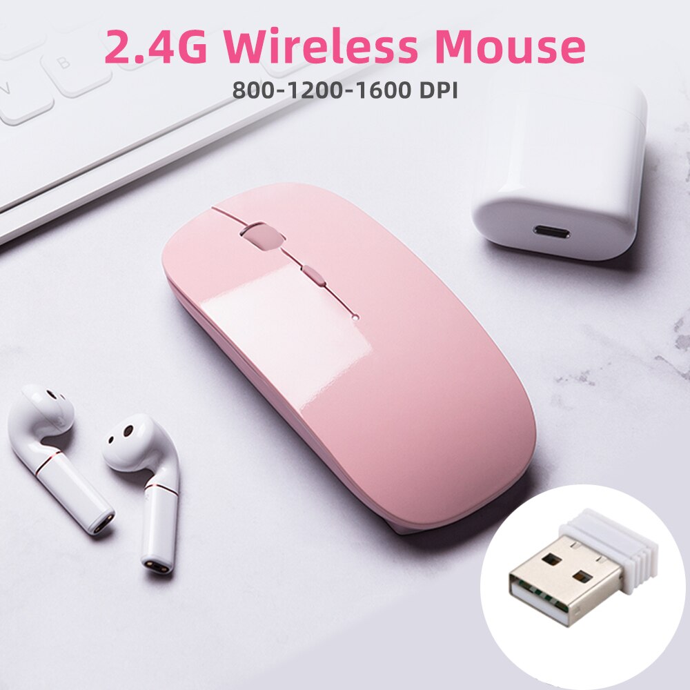 ANMONE Wireless Computer Mouse 2.4G Receiver 1600 DPI USB Optical Super Slim Mouse For Macbook PC Laptop Desktop Cordless Mice