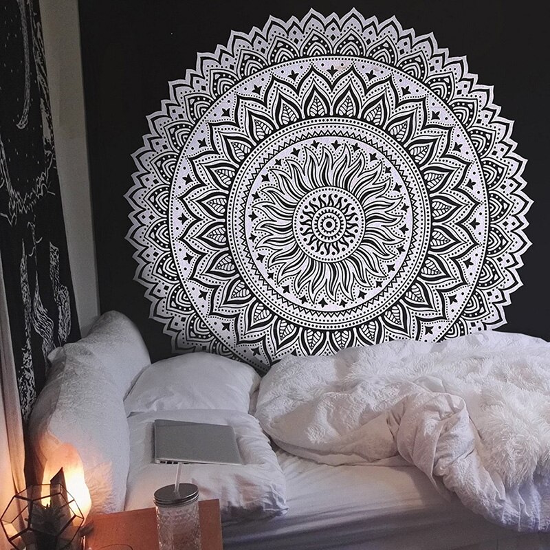 ✿s Chic Bohemia Mandala Floral Wall Hanging Tapestry For Wall Decoration Tribe Style Tapestry: 11