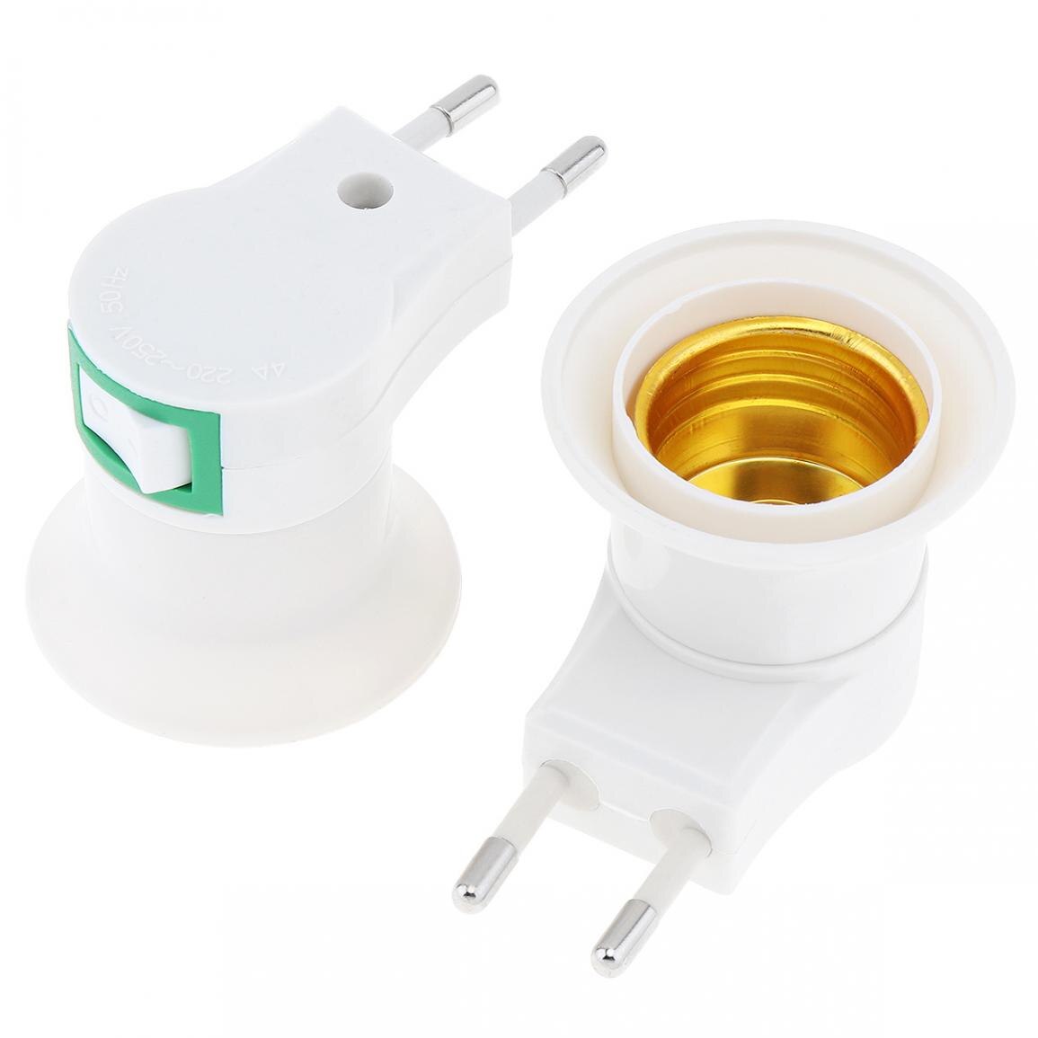 E27 Base Socket EU Plug Night Light With Power On-off Control Switch