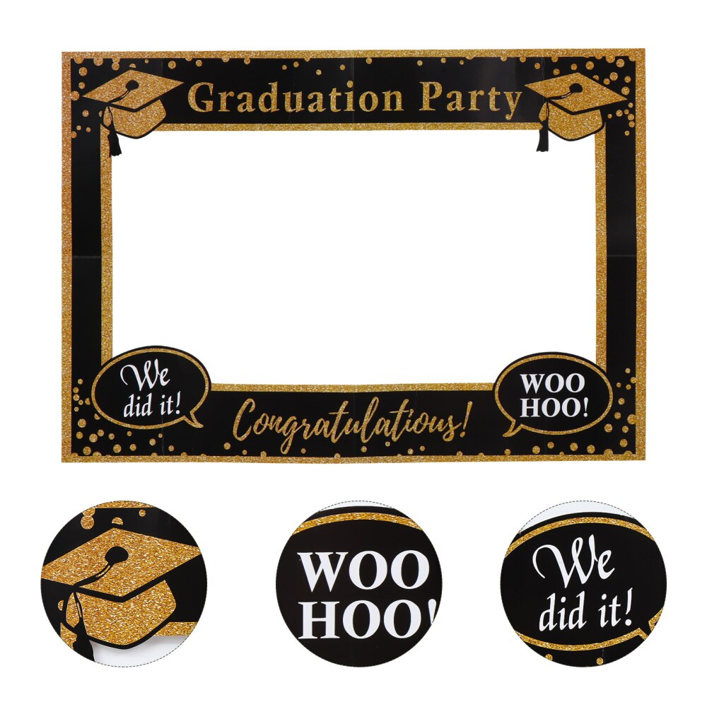 1pc Graduation Party Paper Photo Booth Frame Photography Supply