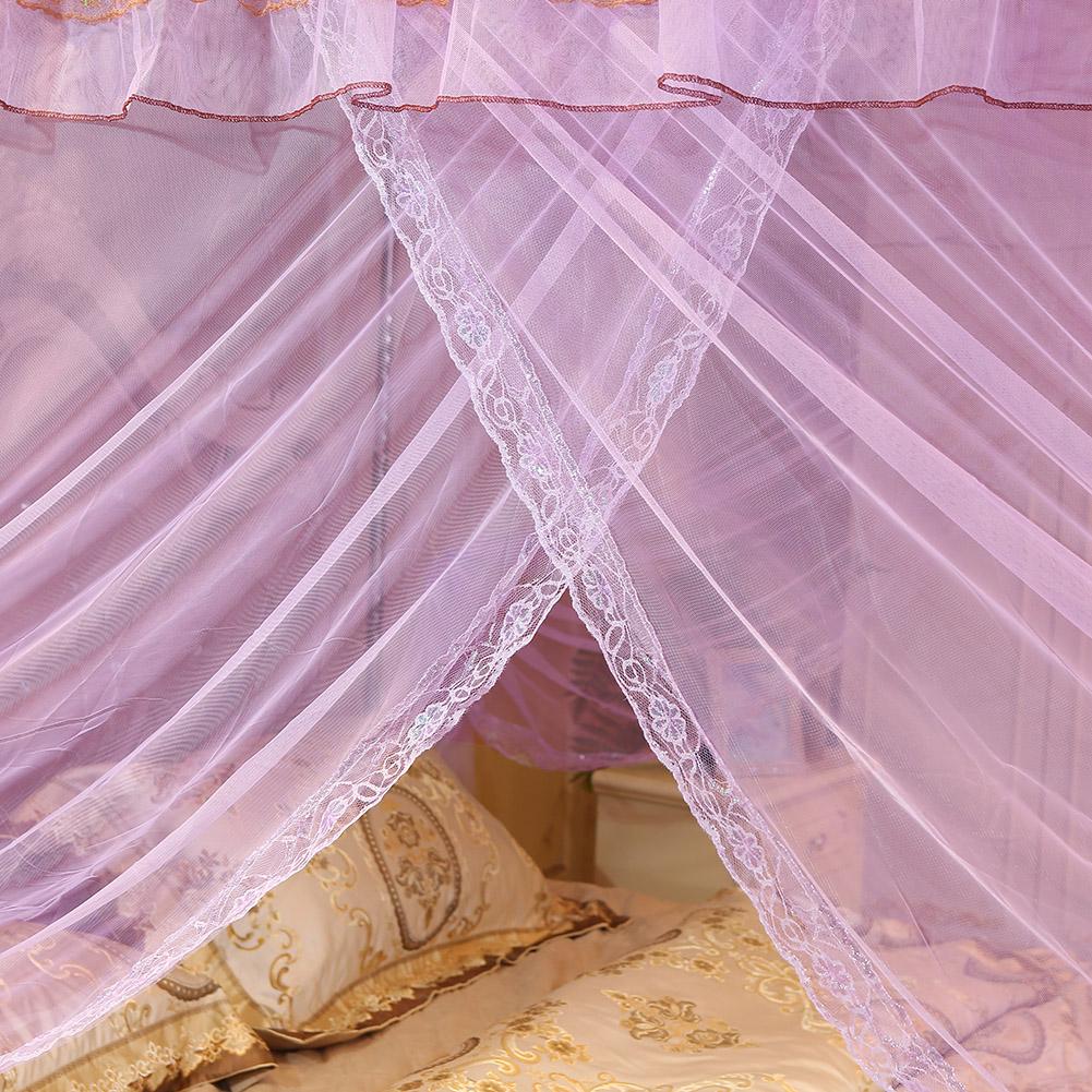 Luksus prinsesse 4 hjørner post seng baldakin myggenet soveværelse myggenet seng gardin baldakin netting myg