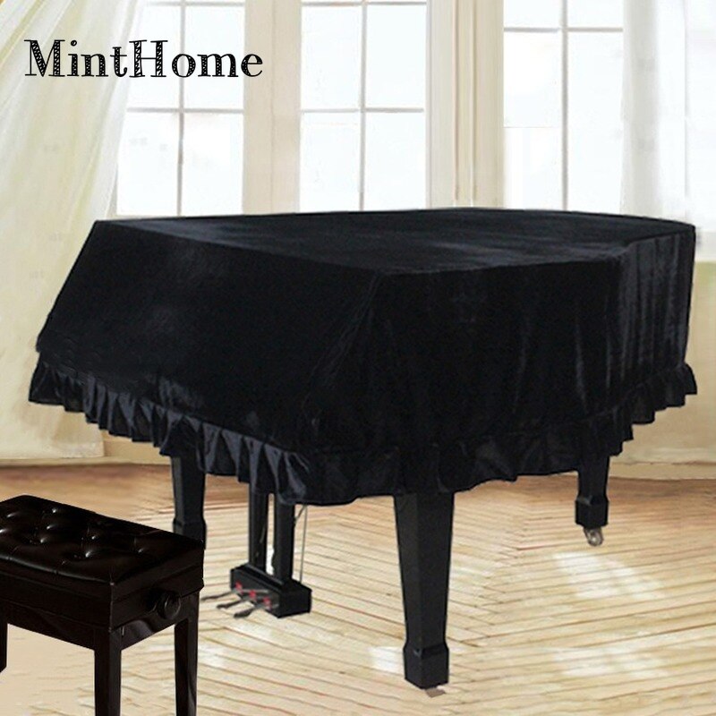 Goldenen Samt Klavier Cover Klavier Abdeckung Grand Klavier Cover Klavier Abdeckung Präzision Bass Pickup Abdeckung Schwarz Tastatur Staub Abdeckung
