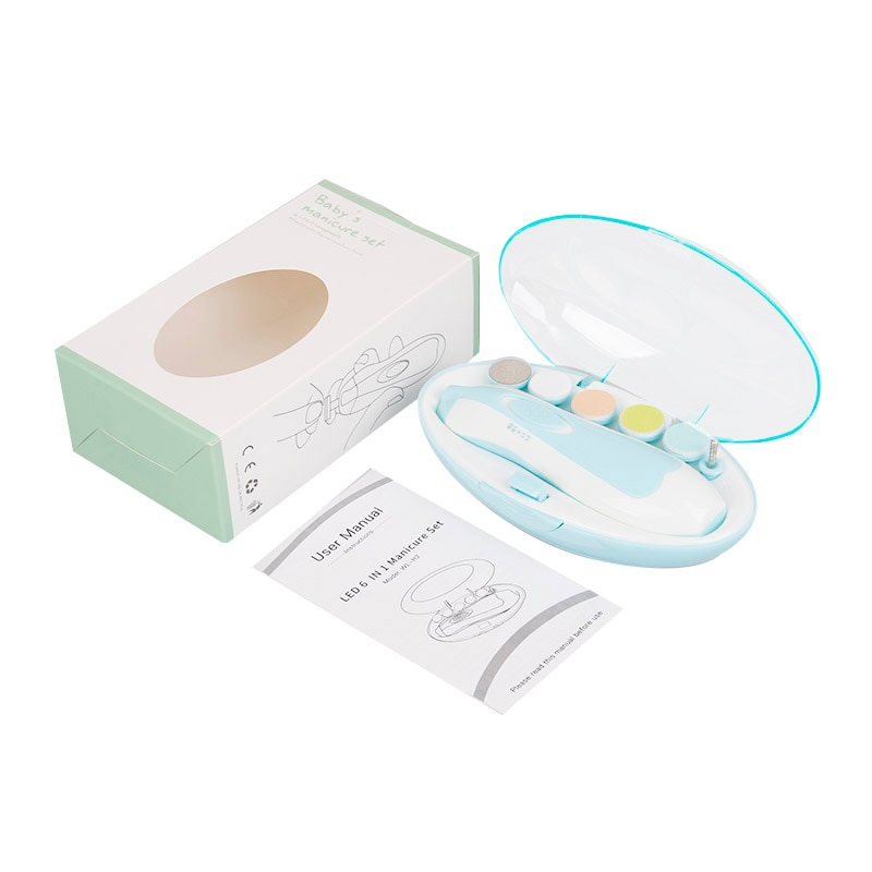 Sicher Nagel Pflege Tragbare Elektrische Nagel Haarschneidemaschine Cutter Baby Trimmer Manikübetreffend Pedikübetreffend Haarschneidemaschine Schere freundlicher Kleinkind Baby Cutter: Grün