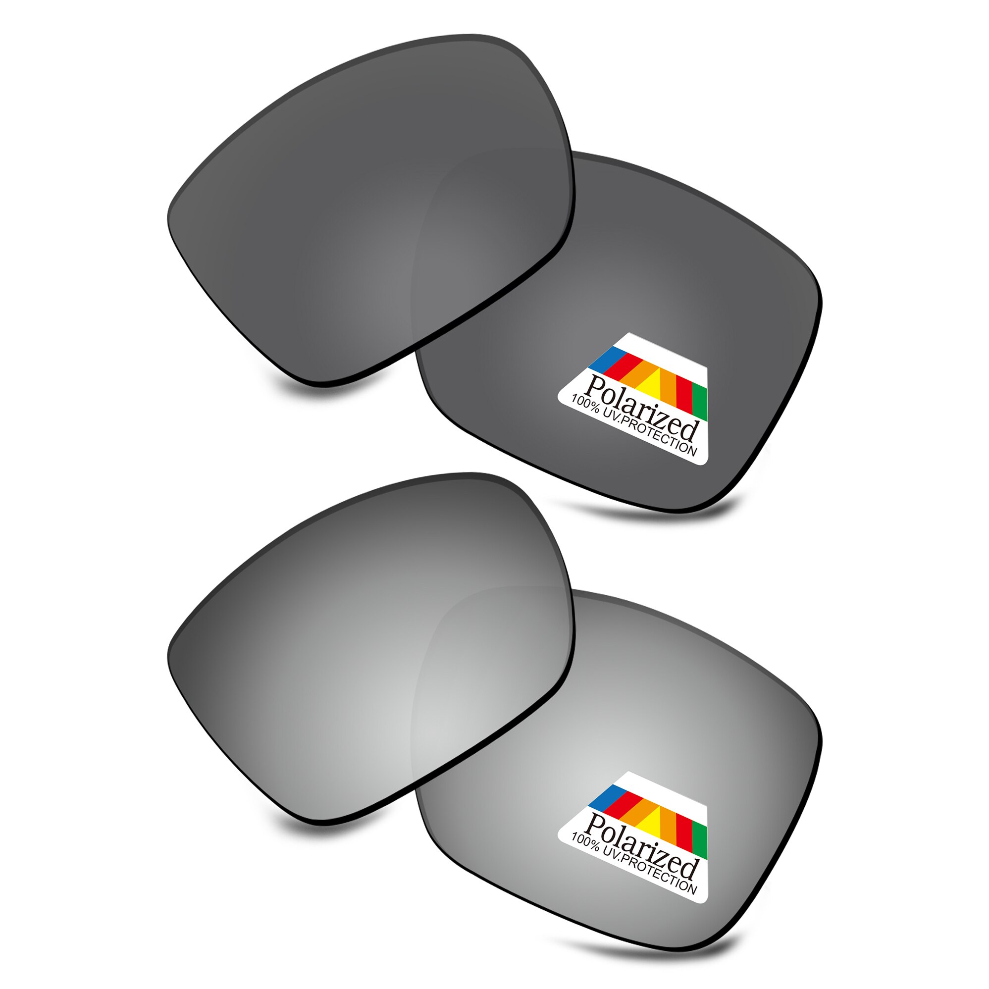 Bwake Polarisierte Ersatz Linsen für-Oakley TwoFace XL OO9350 Sonnenbrille Rahmen-Mehrere Optionen: Black-Satin Silver