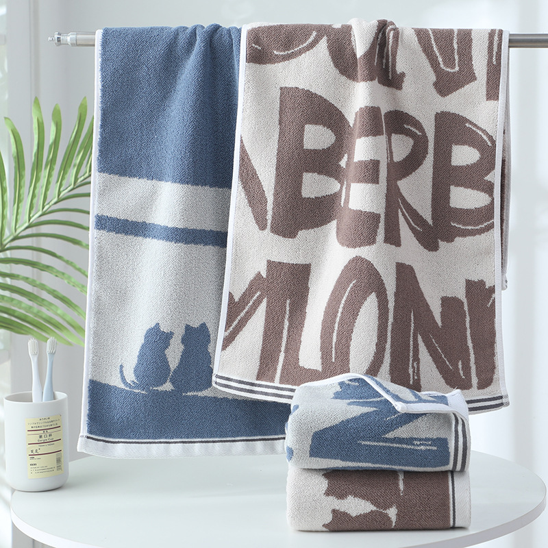Toalla de algodón gruesa con hilo de color puro de doble cara, toalla facial suave y absorbente, toalla deportiva y de belleza para el hogar