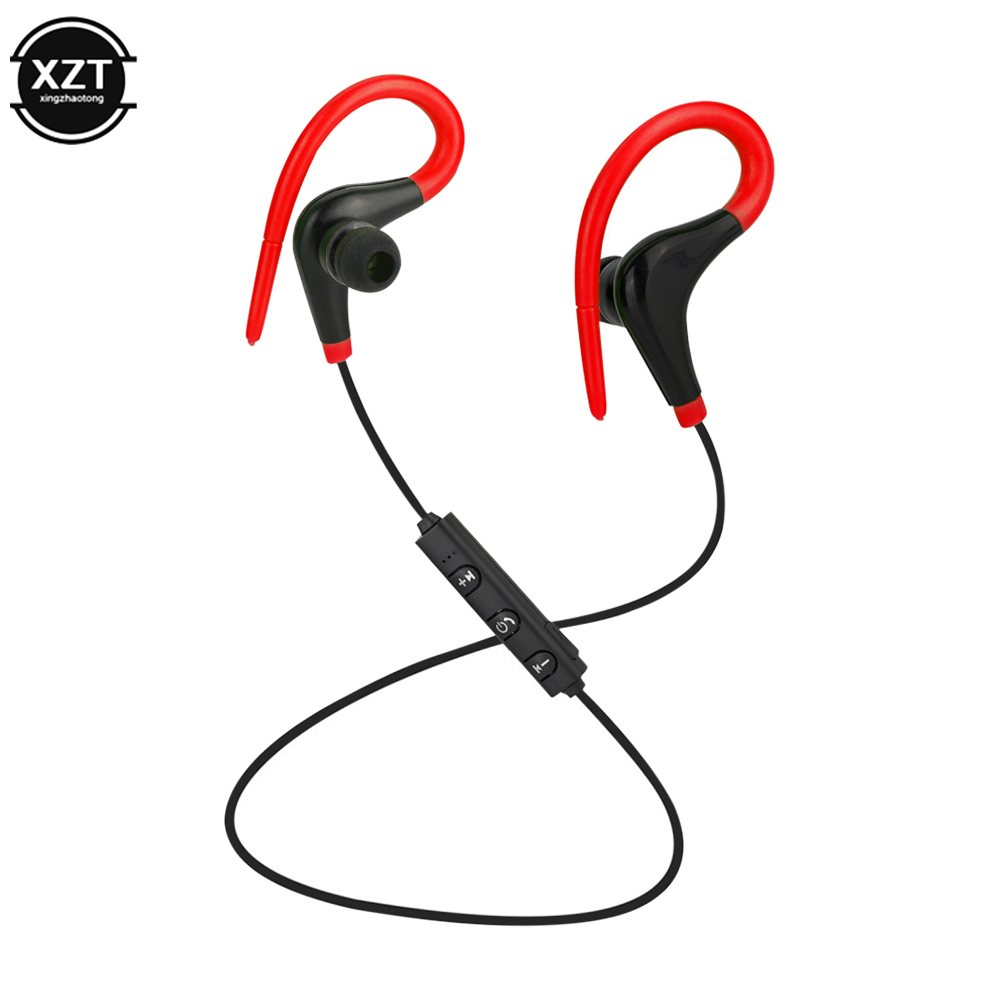 S6 Bluetooth-kompatibel Sport Kopfhörer BT-01 Hand Frei Wireless Headset Kopfhörer Sport In-ohr Kopfhörer Für Smartphone: Rot