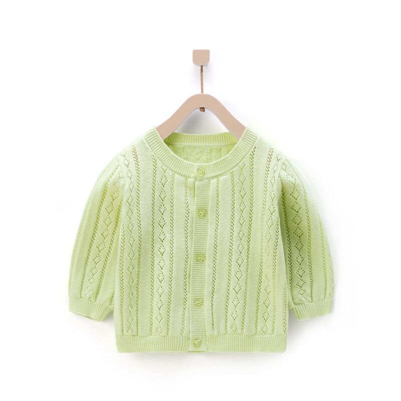 Bébé pull à manches longues tricoté Cardigan pull garçons filles vêtements enfants enfants vêtements d'extérieur manteau casual hauts en tricot: Green / 110CM