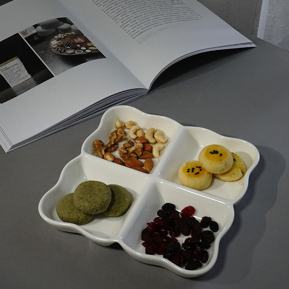Ceramic Fruit Tray Snack Plate Food Serving Plate Ceramic Dried Fruit Tray