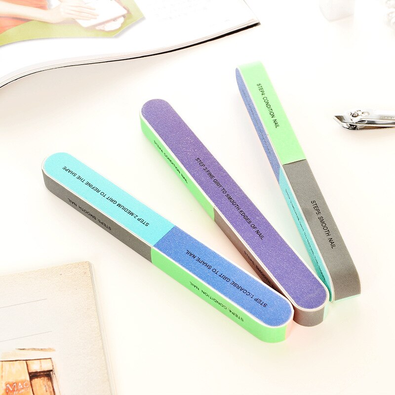 Six-sided Polishing File Nail Tools Printing Sanding Nail File Nail File Blocks Colorful Sponge Sanding Buffer Strips Tools