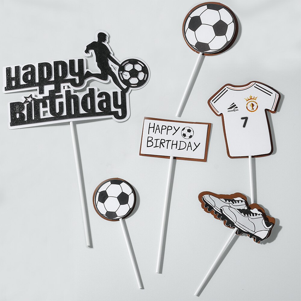 Sotpot Glitter Voetbal Verjaardag Cake Topper, Voetbal Cake Topper Voor Man Jongen Voetbal Sport Thema Verjaardag Verjaardag Pensioen Party Cake Decoraties Levert