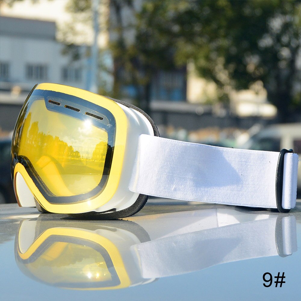 Ski Goggles Big Spherical Glasses Coca Myopia Double Anti-fog Ski Goggles UV400 Snowmobile Men And Women Goggles: Double Layer 9